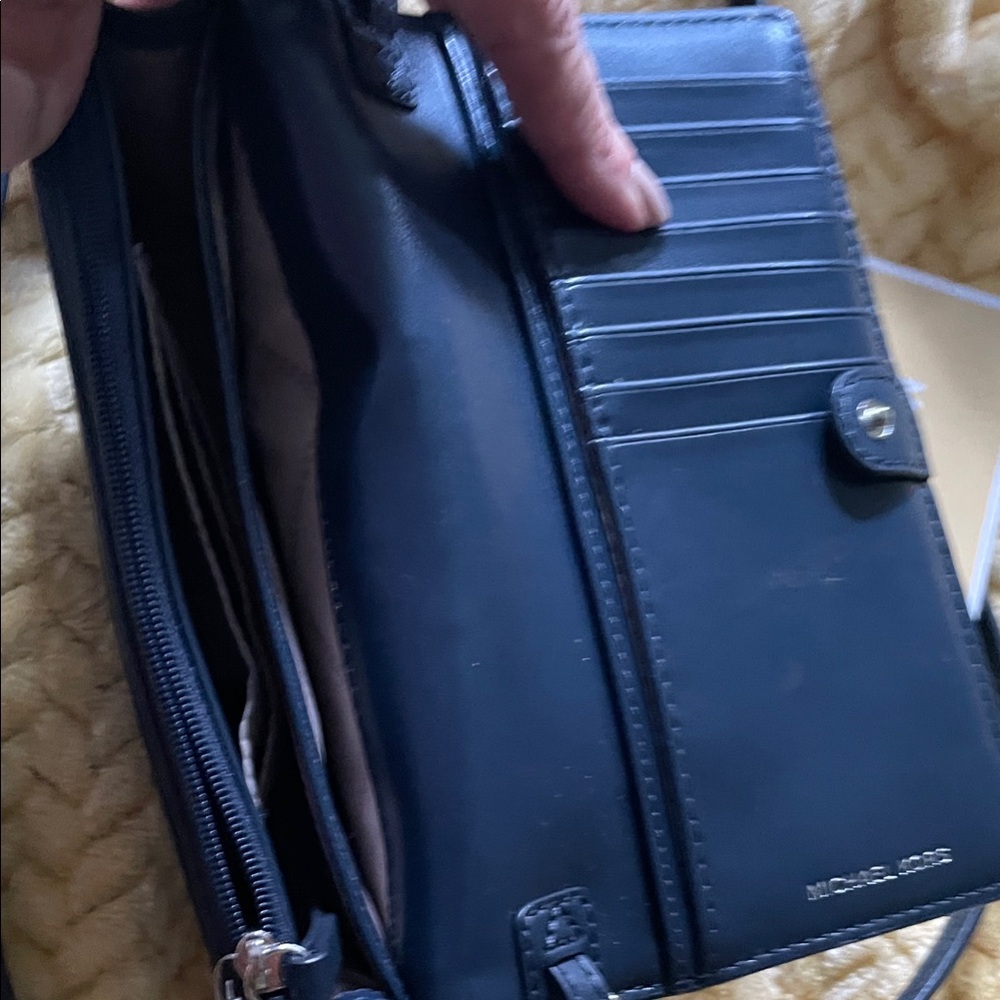 Michael Kors Black and Blue Crossbody Wallet - Picture 4 of 6